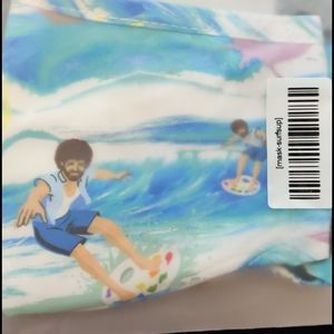 RSVLTS Bob Ross surfing beach new mask